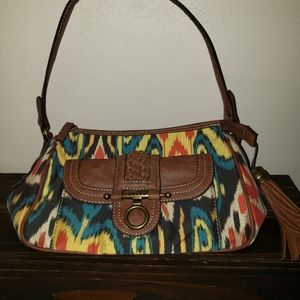 CHAPS Stylish Brown and Multicolor Women's Bag